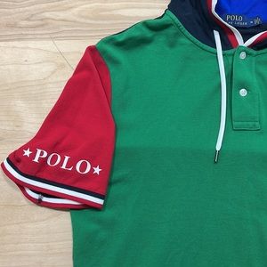 Polo Ralph Lauren Color-Blocked design short sleeve Multi Color hoodie size M